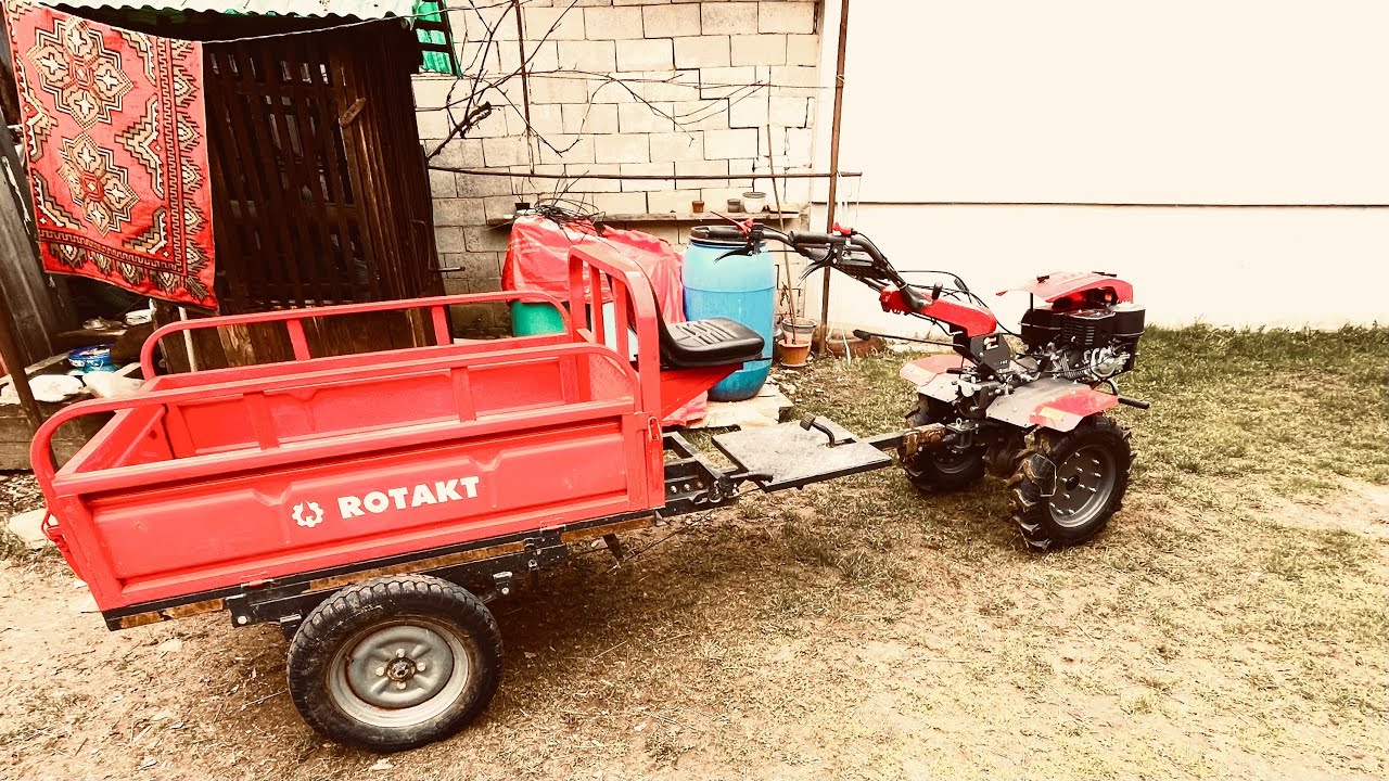 Am pus motocultorul la treaba WEIMA 9,5 CP și am sudat prinderea la remorcuta  ROTAKT de 500 kg!