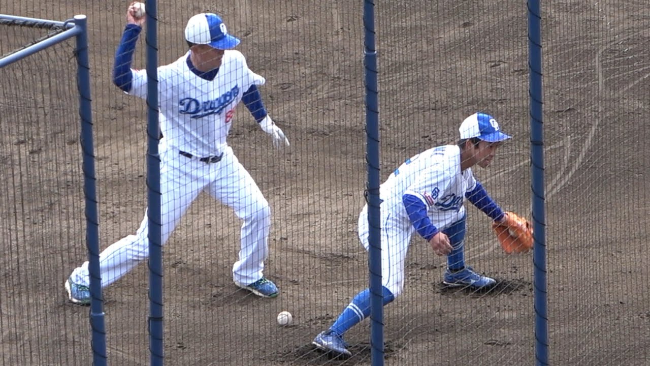 いつ飛んでくるかわからないボールに超反応しまくる田中幹也の守備練習！ (2023/11/19)