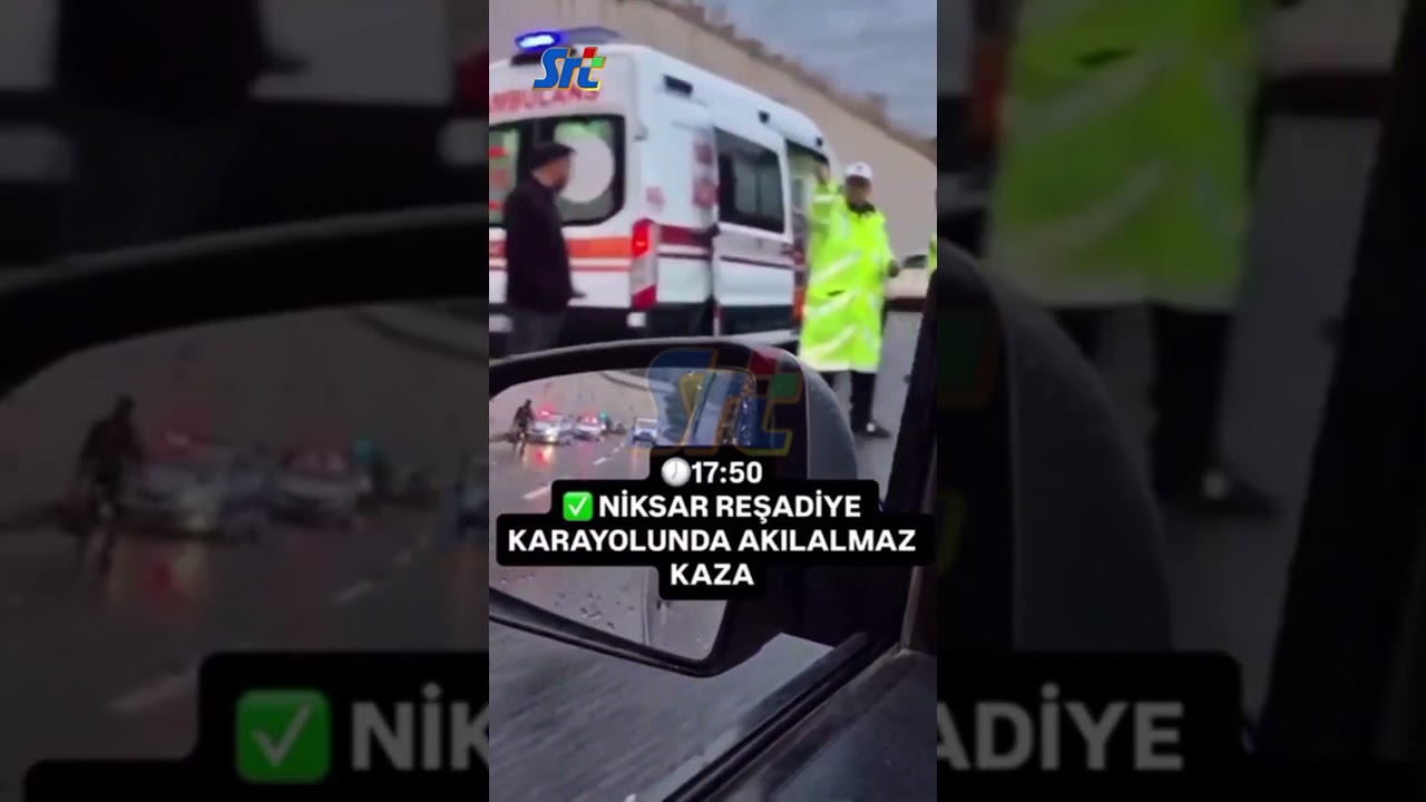 Tokat Niksar D-100 karayolunda kazada 2&rsquo;si polis toplam 8 kişi yaralandı. 🚑 #Tokat #Niksar #Kaza