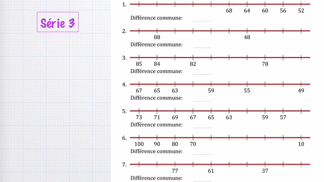 P5/P6 - Mathématiques : exercices sur les droites numériques