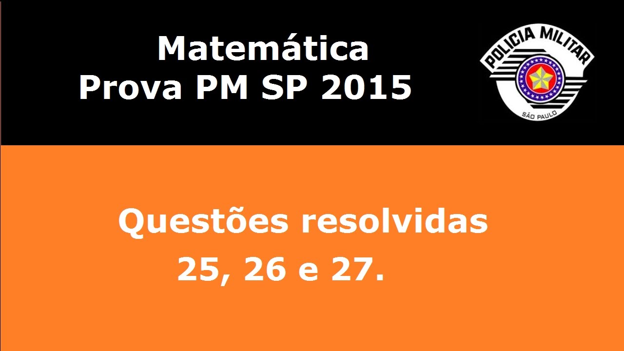 PMSP questões 25, 26 e 27