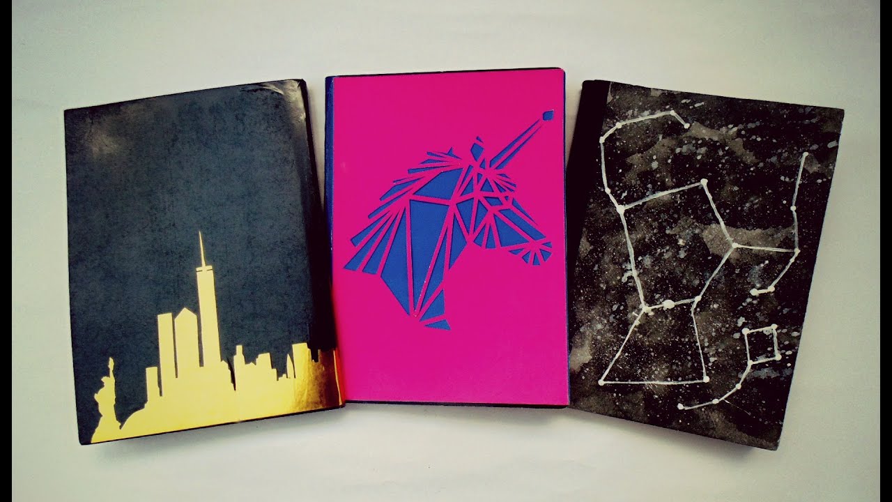 DIY... Decora tus cuadernos (3 ideas) fácil