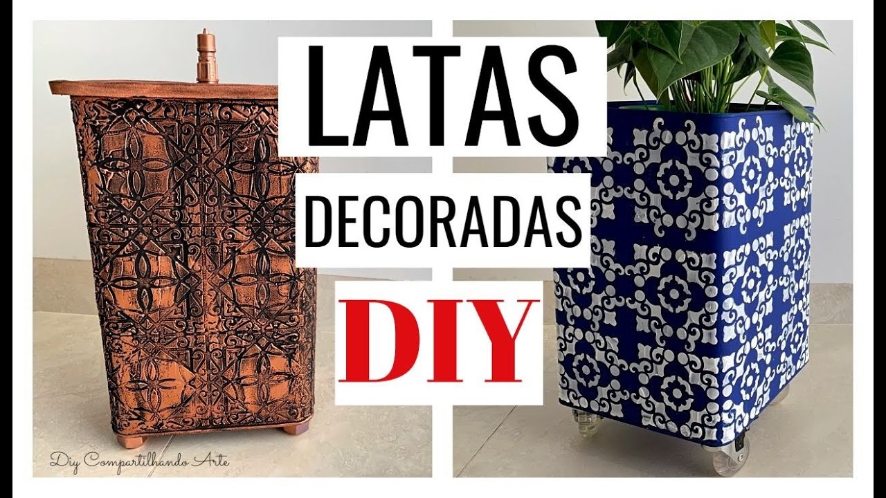 IDEIAS INCRÍVEIS COM LATAS DE TINTA E AGUARRAS  DIY Artesanato do Lixo ao Luxo | COMPARTILHANDO ARTE