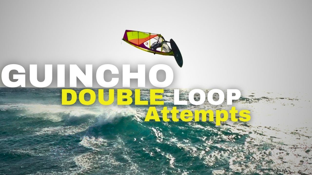 Windsurf GUINCHO Drone footage- 1st double loop attempts Bernardo Valdez