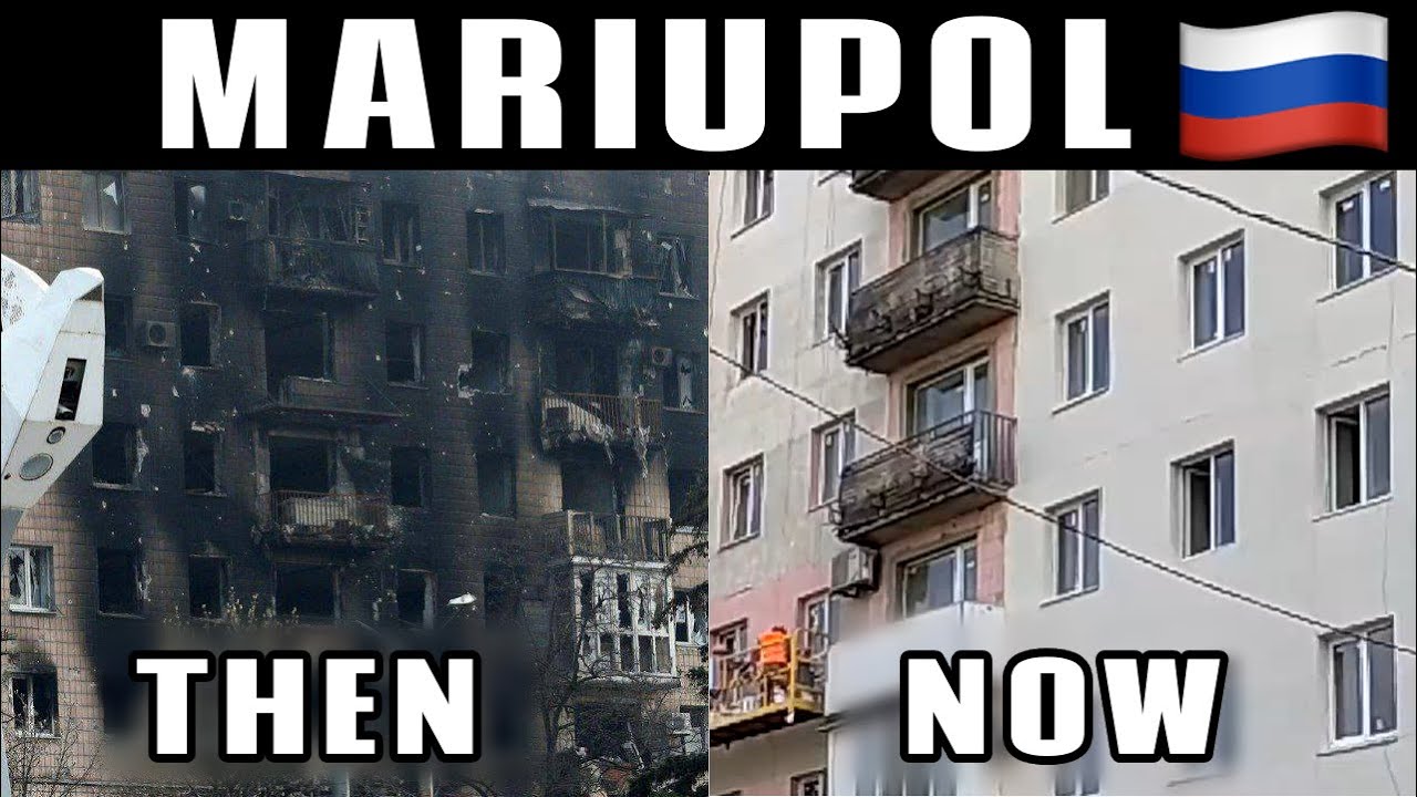 MARIUPOL 2023 REPAIR WORKS, NEW BEAUTIFUL FACADES, NEW ROADS