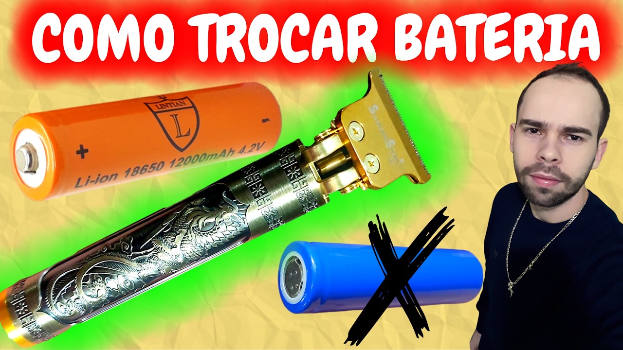 MAQUINA DE CORTAR CABELO VINTAGE T9 TROCA DA BATERIA FÁCIL