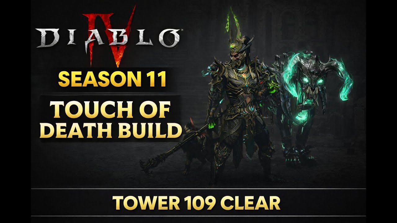 Diablo 4 Season 11 Spiritborn Touch of Death Poison Build | Tower 109 Clear