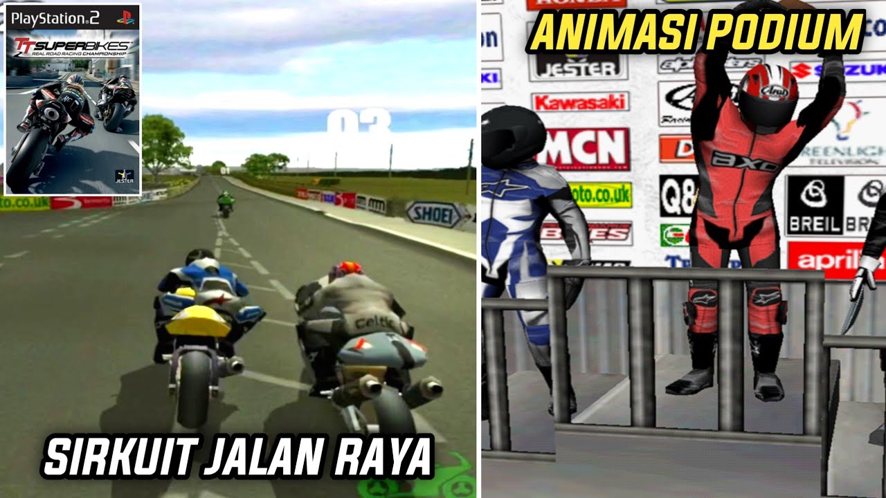 Nyoba Game Balapan UJI NYALI Sirkuit Jalan Raya - TT Super Bikes PS2