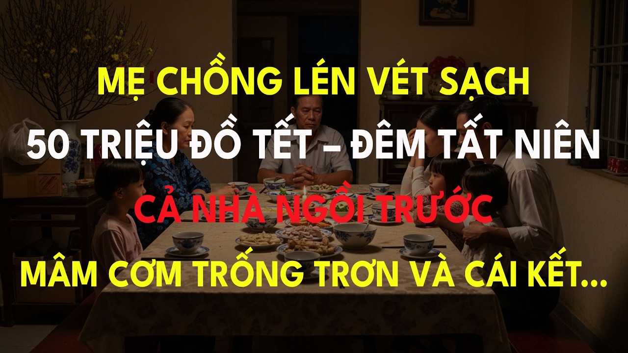 Mẹ Chồng Lén Vét Sạch 50 Triệu Đồ Tết – Đêm Tất Niên Cả Nhà Ngồi Trước Mâm Cơm Trống Trơn Và Cái Kết