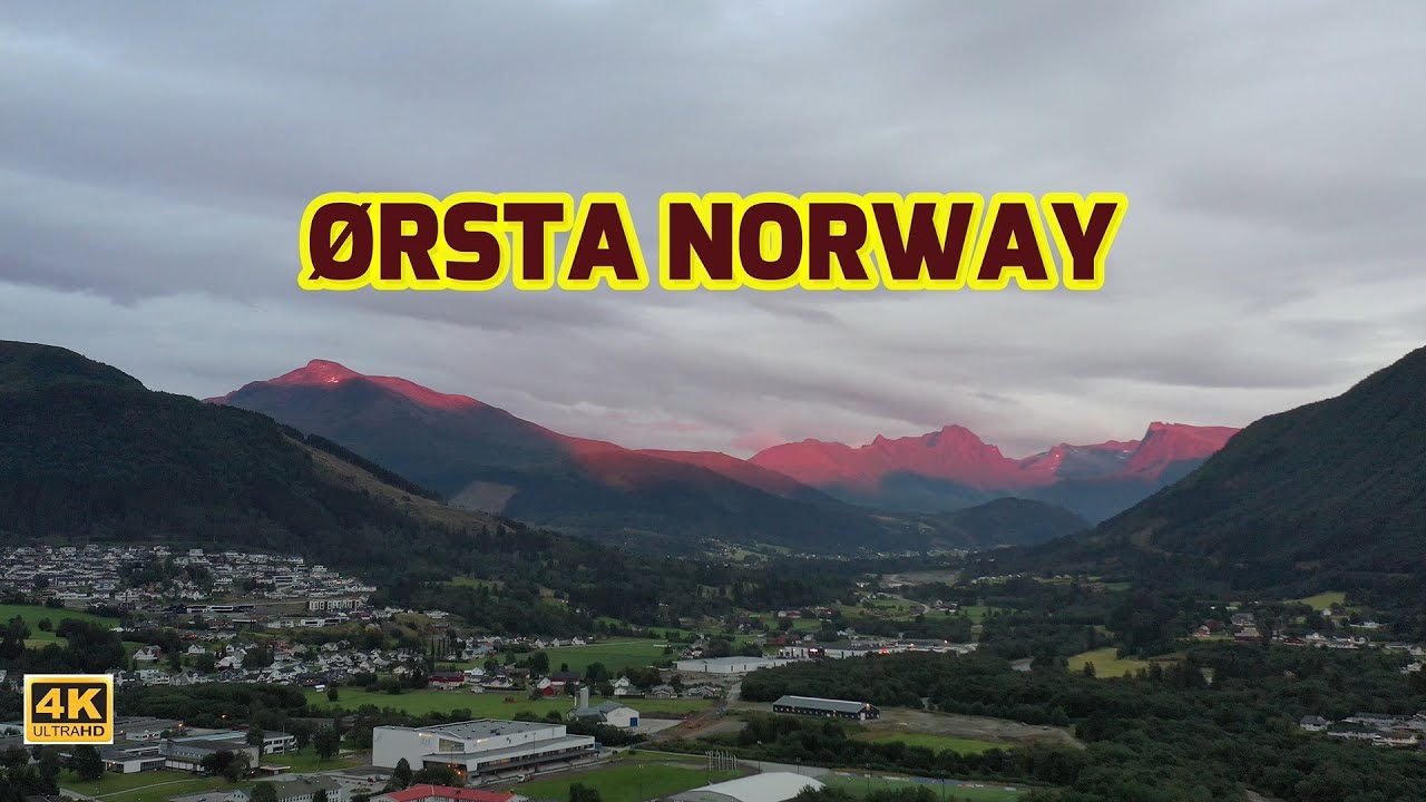مدينة اورستا النرويجية عند غروب الشمس | THE NORWEGIAN CITY OF ORSTA AT SUNSET (4k)