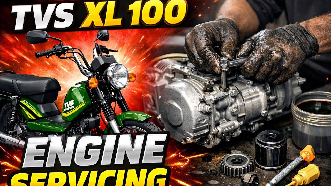 TVS XL 100 Engine Servicing Full Process Step by Step Guide Mileage & Power Improve#bike #xl100 #TVS