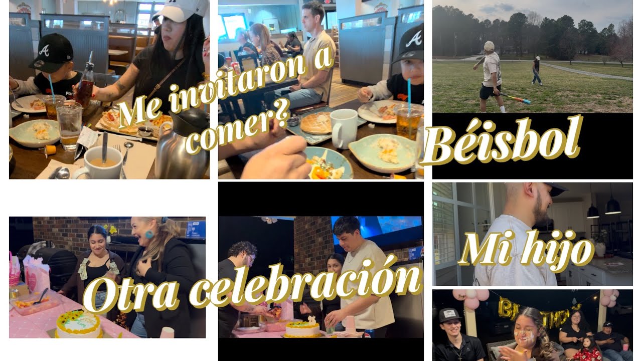 jugué, béisbol,😁 me invitaron a comer 😳￼ hubo piñata y otra cumpleañera ‼️￼￼