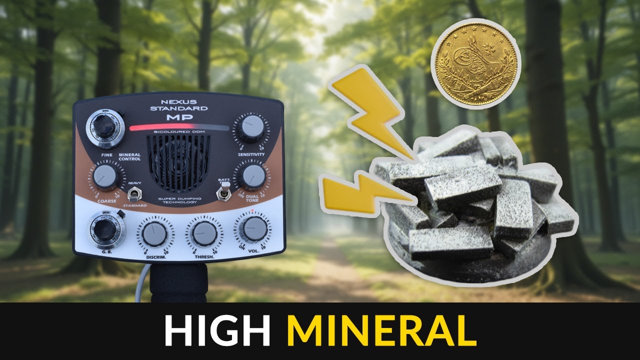 MP high mineral gold detection test - Induction balance metal detector on highly mineralized soil.