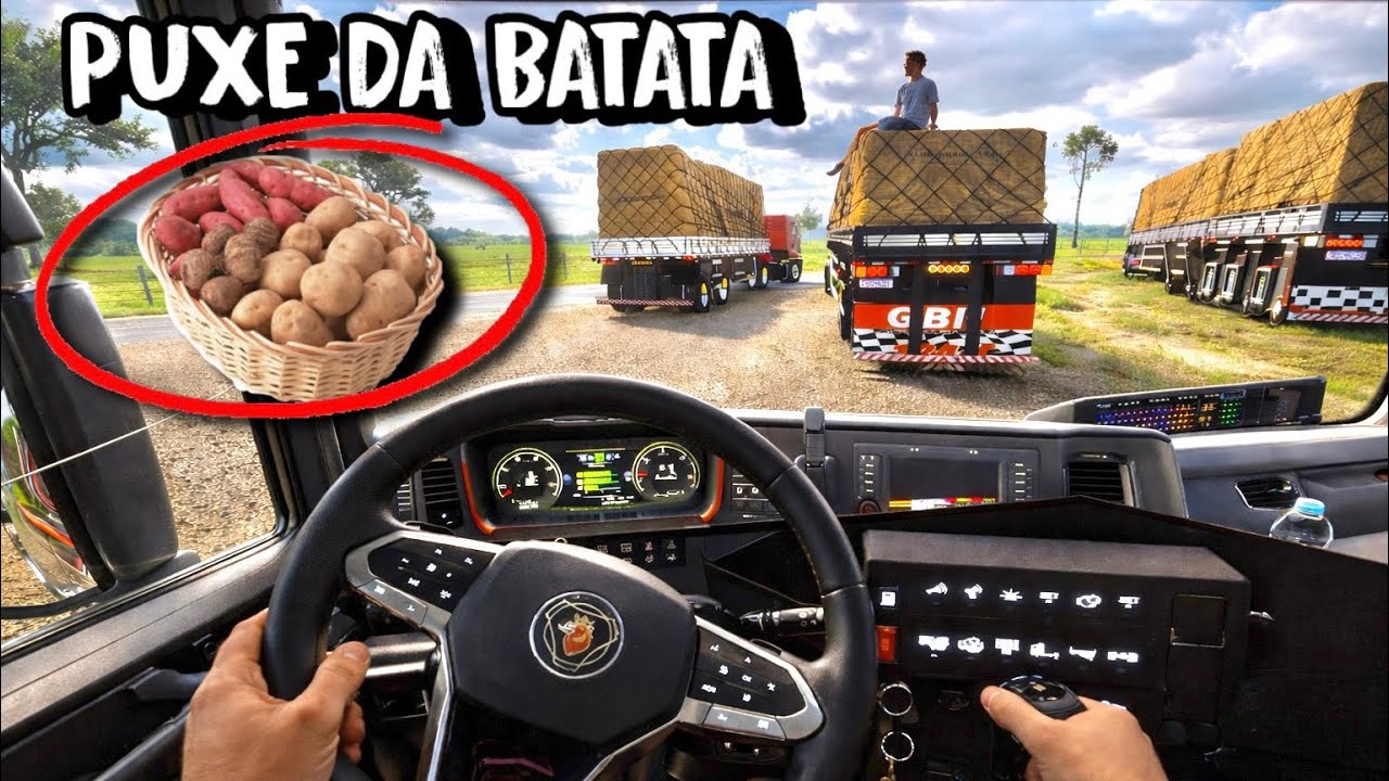 CARREGUEI NA FAZENDA 8t DE BATATA | PRIMEIRO FRETE DO ANO | SCANIA R | REBOQUE 2 EIXOS QUALIFICADO