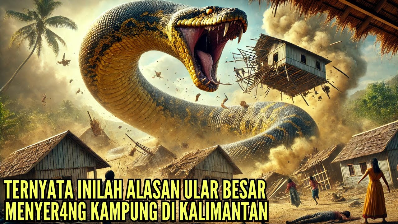 VIRALL !! KISAH TRAGIS ULAR BESAR TIBA-TIBA MENYER4NG SEBUAH KAMPUNG DI KALIMANTAN