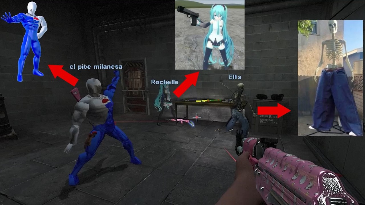 Left 4 Dead 2: Las Cosas Mas Absurdas Que Pasan Pepsiman Y Momo