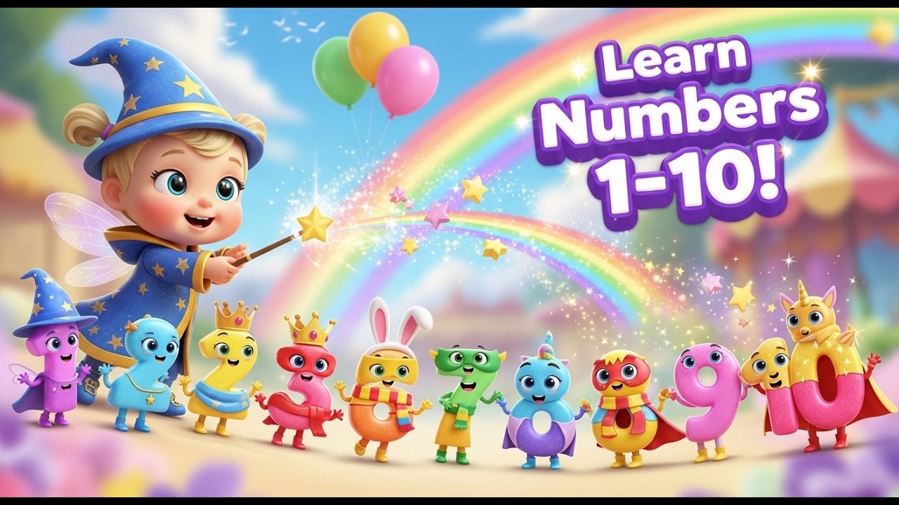 “Learn Numbers 1 to 10 for Toddlers | Fun 3D Counting Song with Costumes & Props” #kidssongs #kids