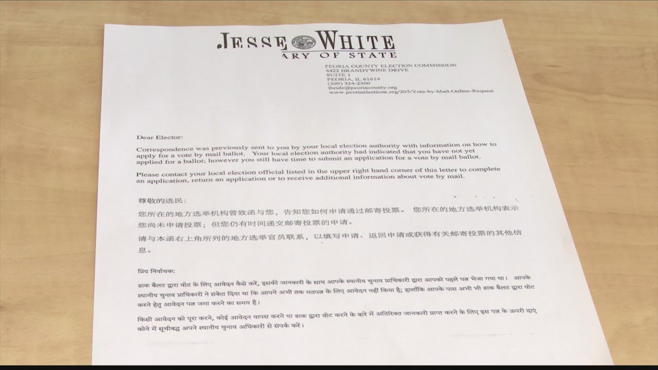 Secretary of State letter confuses voters across Illinois