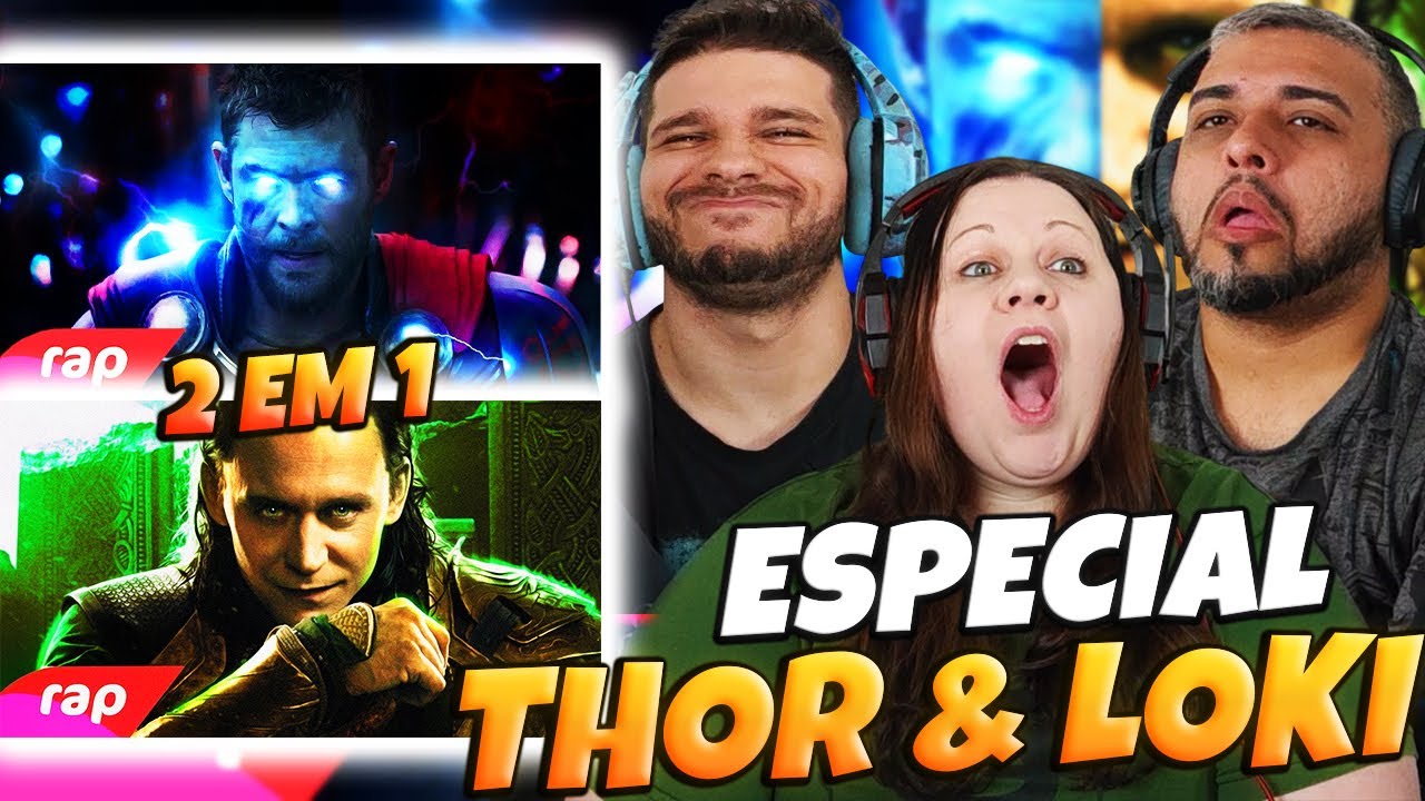 2 EM 1 THOR & LOKI | 7 MINUTOZ Rap do Thor + Rap do Loki | FAMILY REACTS