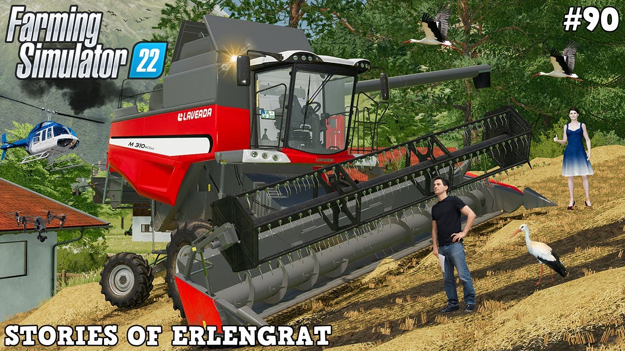 УБОРКА ЯЧМЕНЯ С КОМБАЙНОМ LAVERDA M310 HILLSIDE! 🌾😱🚜💨 | Erlengrat | FS22 | Таймлапс №90
