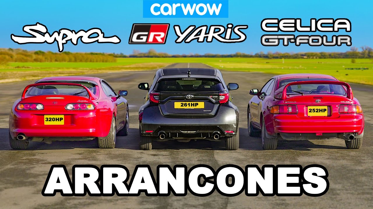 Toyota Supra MK4 vs GR Yaris vs Celica GT-Four: ARRANCONES