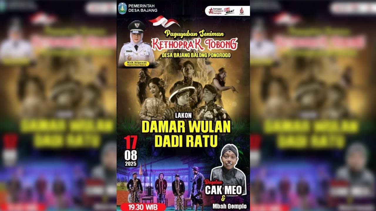 🔴 LIVE KETHOPRAK TOBONG DESA BAJANG BALONG // LAKON DAMAR WULAN MANTU  // DAGELAN MEO - MBAH GEMPLO