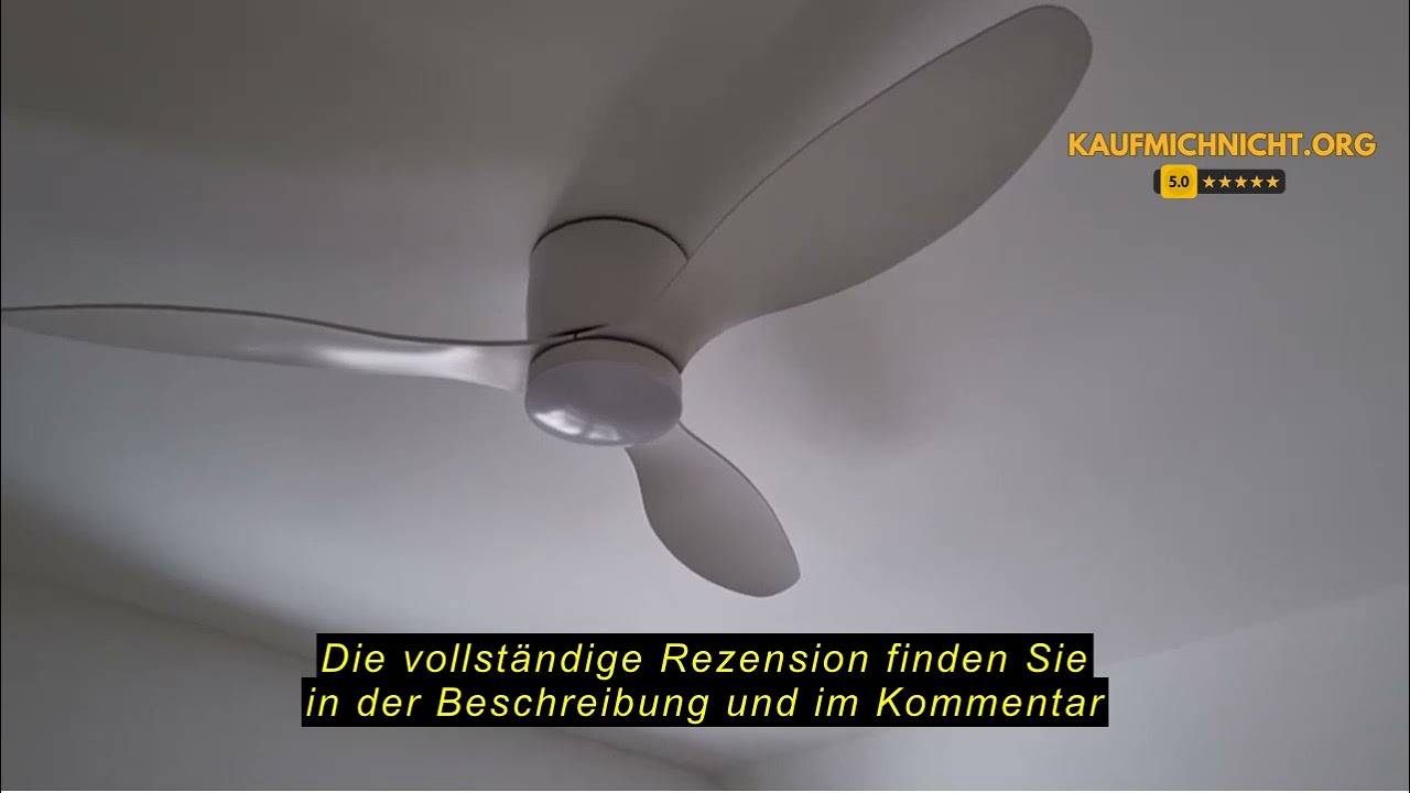 Produktbewertung: Noaton Fornax Ceiling Fan with Lighting, White, Diameter 132 cm, DC Motor 40 W, Di