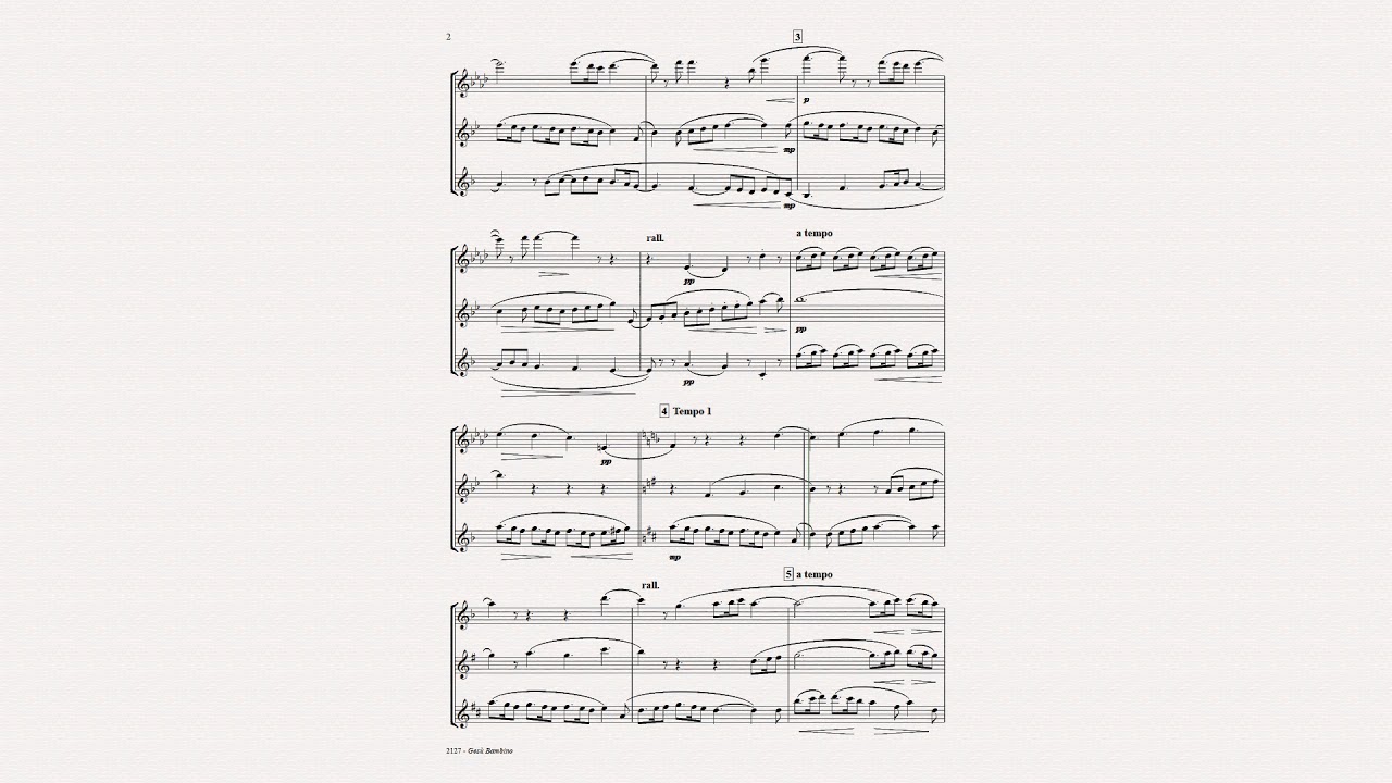 Gesu Bambino for Flute/Clarinet/Sax Trio