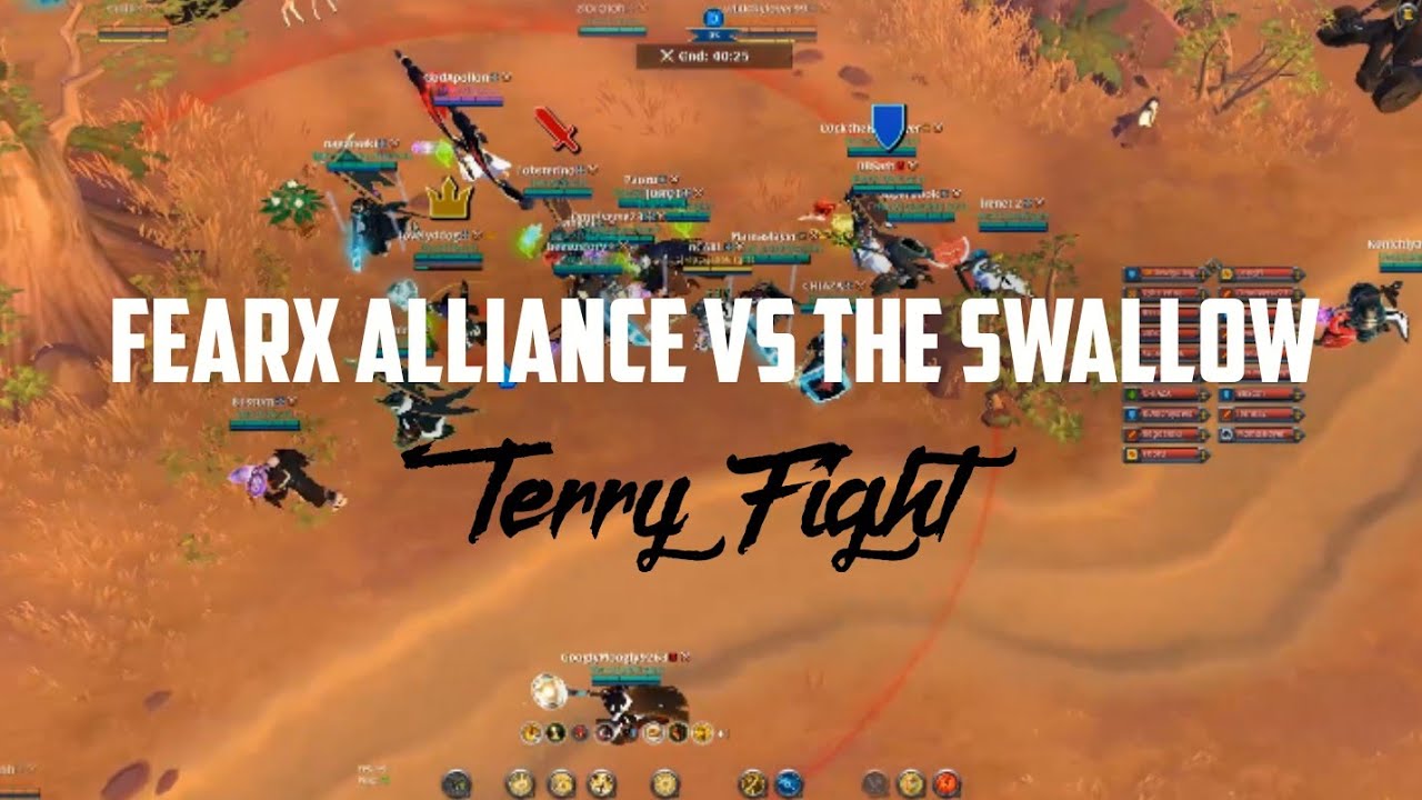 FearX Alliance vs The swallow Terry Fight - Albion Online