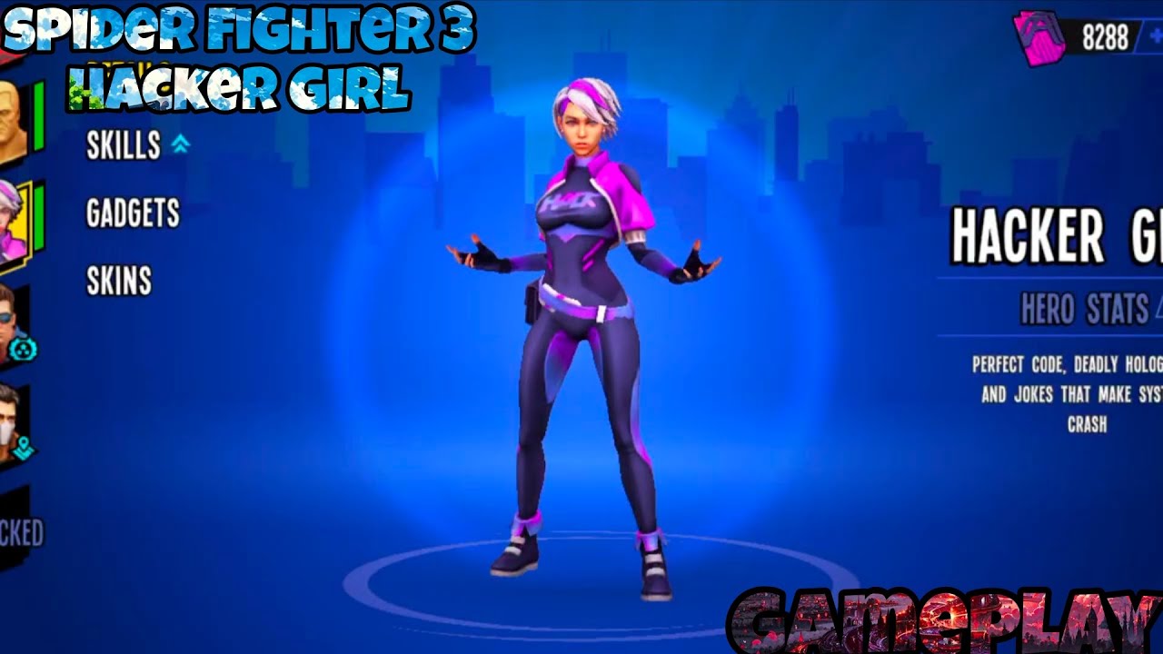 spider fighter 3 hacker girl gameplay part 1