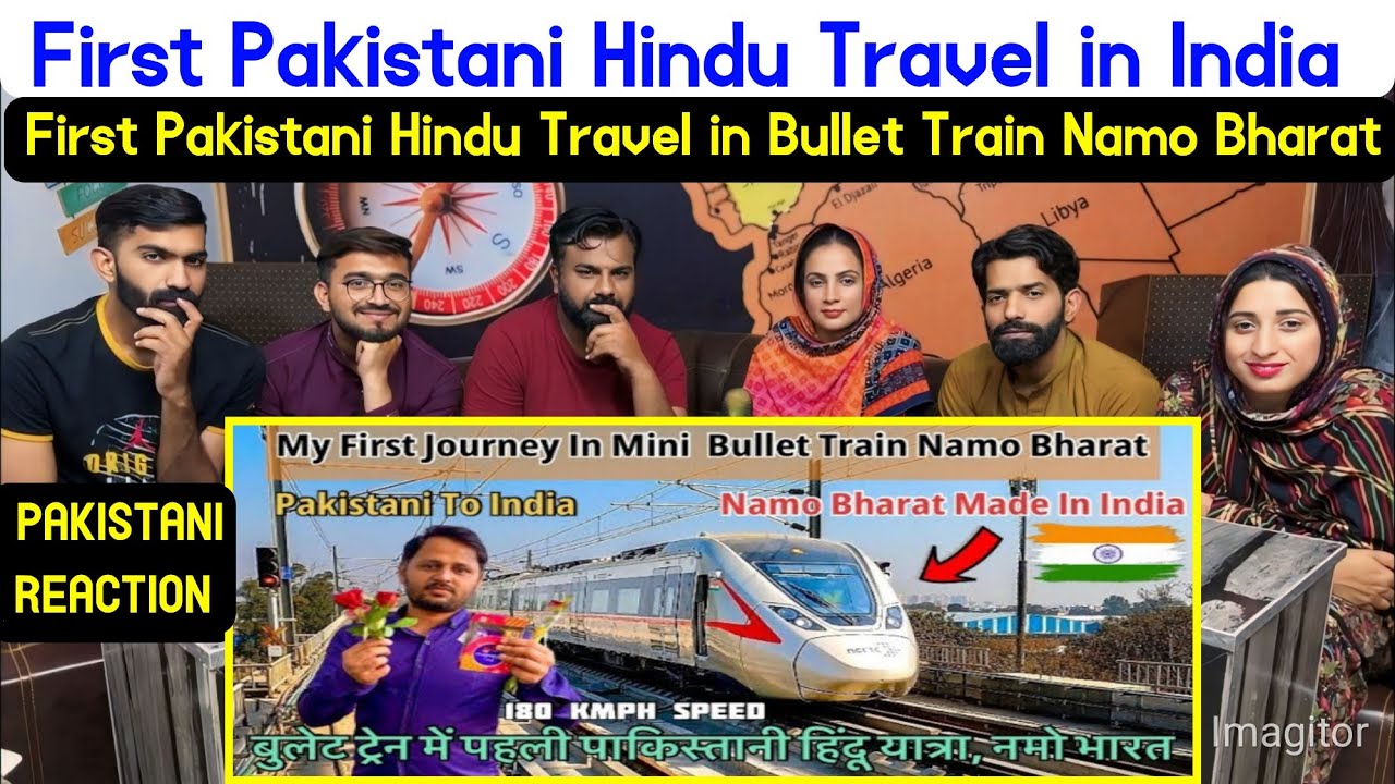 Реакция на первую поездку пакистанского индуса на скоростном поезде Namo Bharat India.