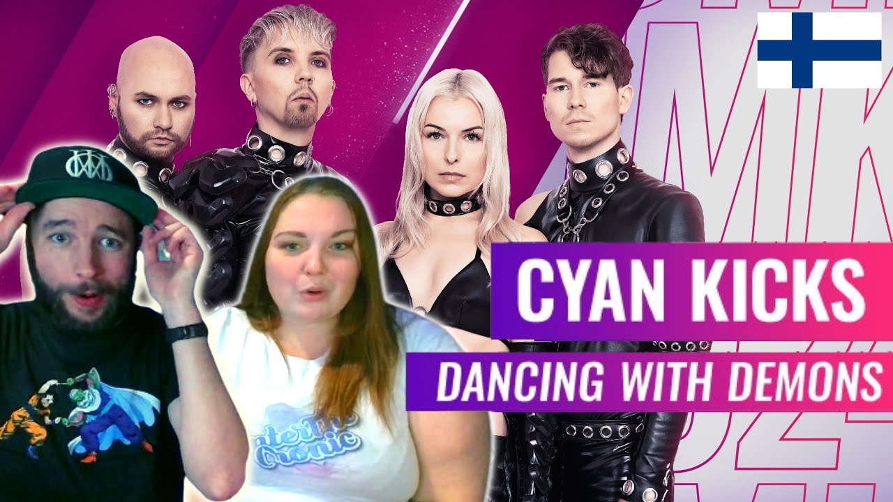 EUROVISION 2024 POTENTIAL? | Cyan Kicks - Dancing With Demons | Our Reaction #finland #reaction