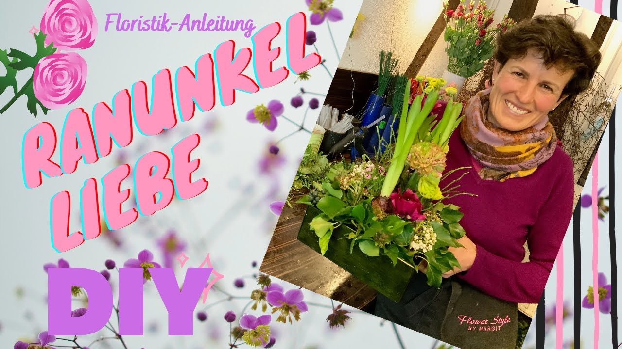 DIY Ranunkel-Deko einfach kreativ / Floristik-Anleitung zum selber machen Dekotipp Blumendeko