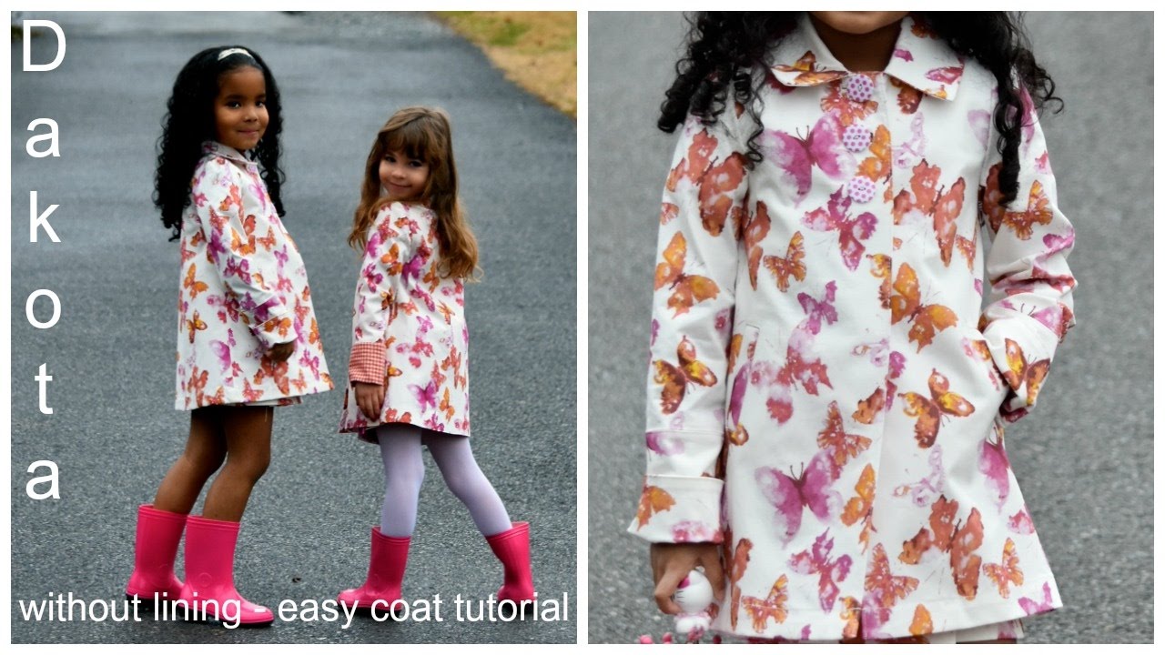 Coat without Lining | Sewing Tutorial | Dakota Sewing Pattern | Girls Coat | Frocks & Frolics