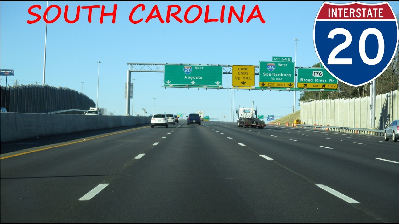 Interstate 20 - South Carolina westbound [FULL LENGTH VIDEO]