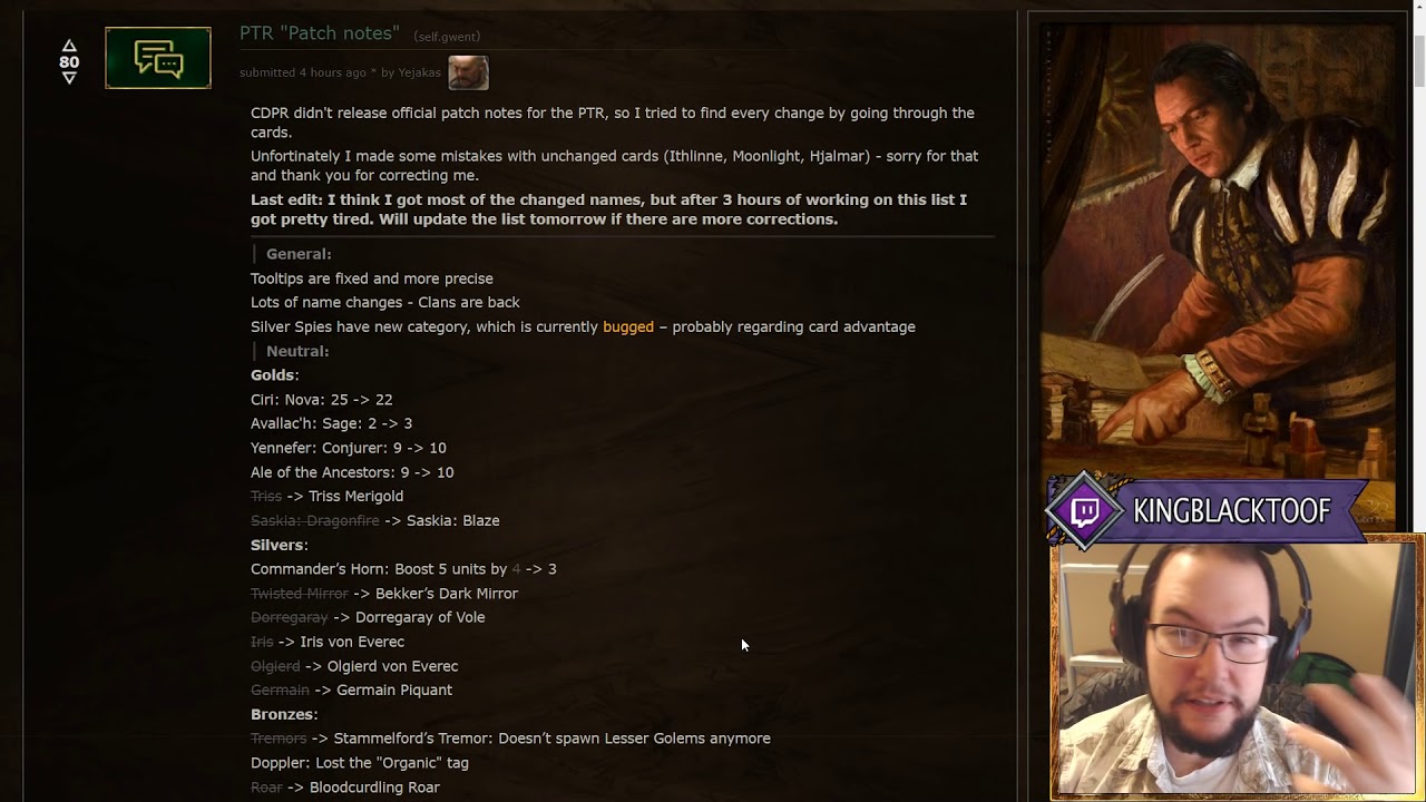 PTR Info & Balance Changes First Impressions | Gwent PTR