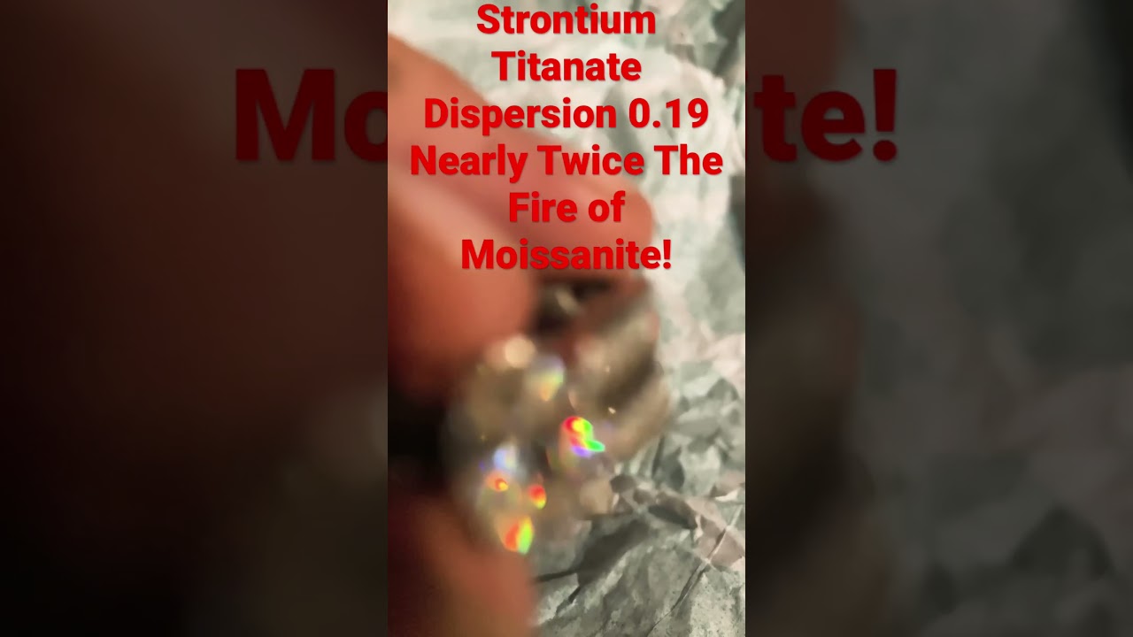Strontium Titanate Fire Dispersion Fire Demonstration of The Most Dispersive Gemstone! #Gemology 🔥
