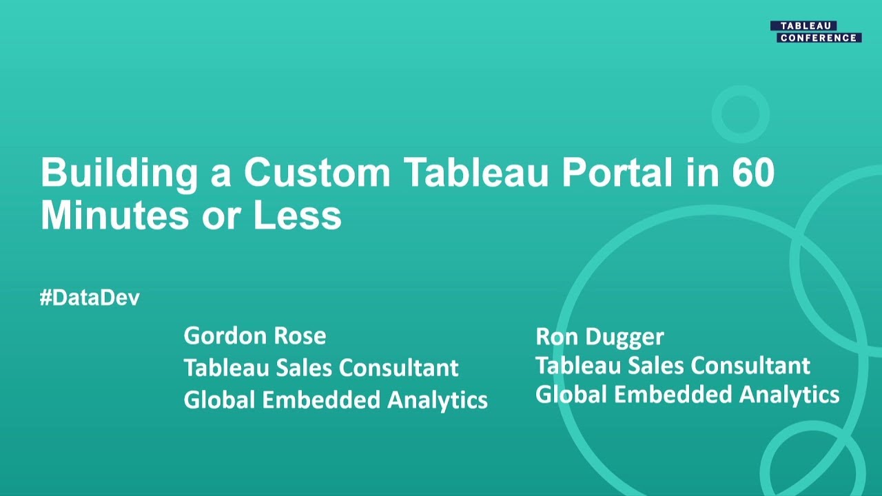 How to Build a Tableau Portal in 60 Minutes or Less