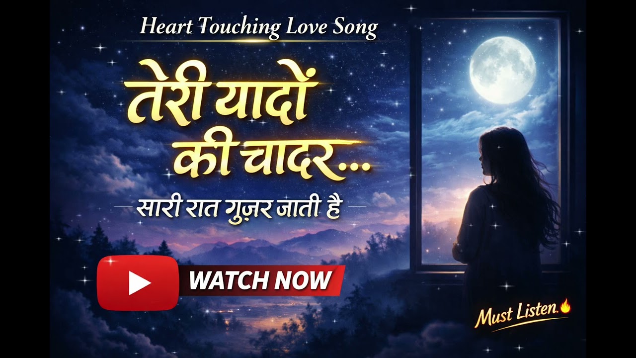 तेरी यादों कि चादर ओढ़े सारी रात गुज़र जाती है New Hindi song #hindisong  #lovesong 