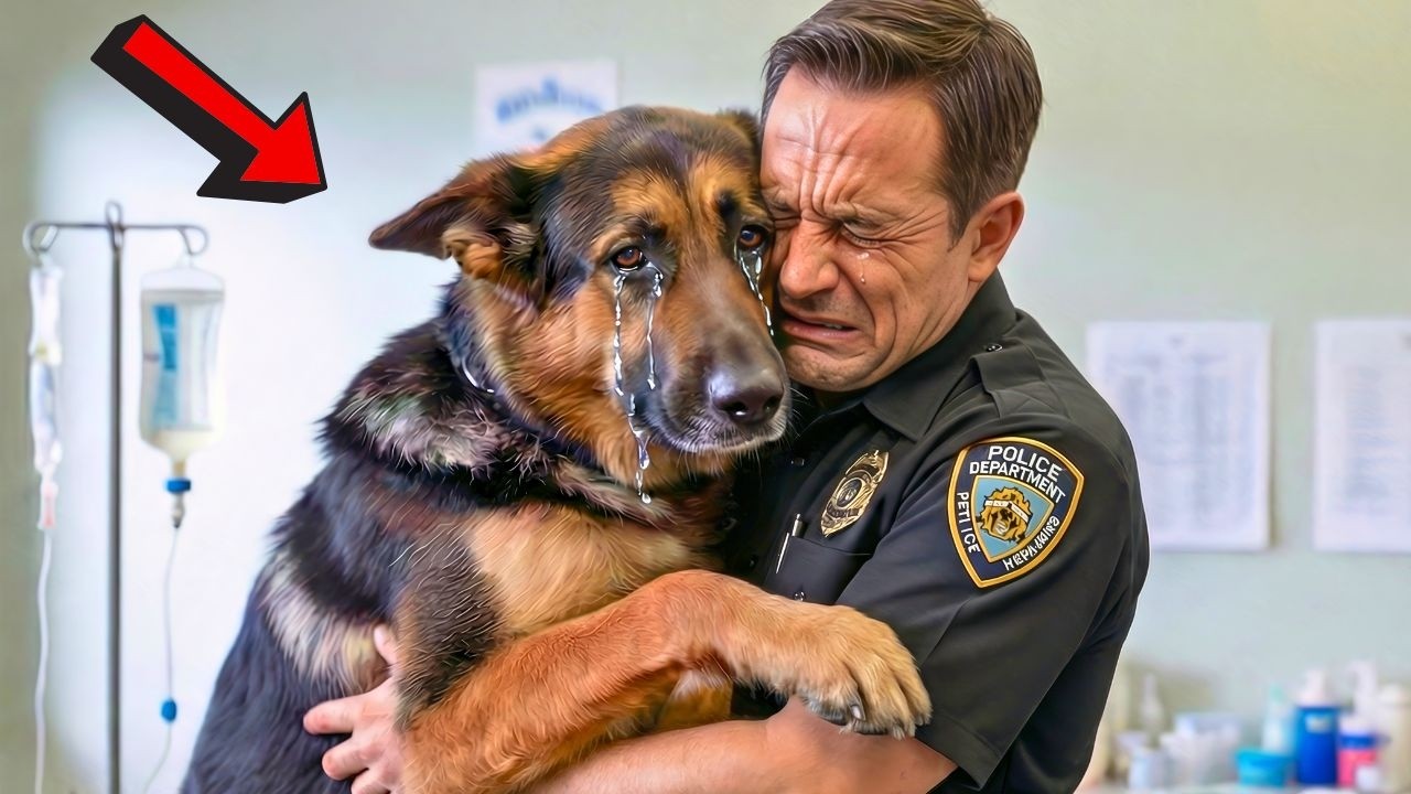 Dying Police Dog Hugs His Officer Before Being Put Down—Vet Notices Something Odd & Stops Everything