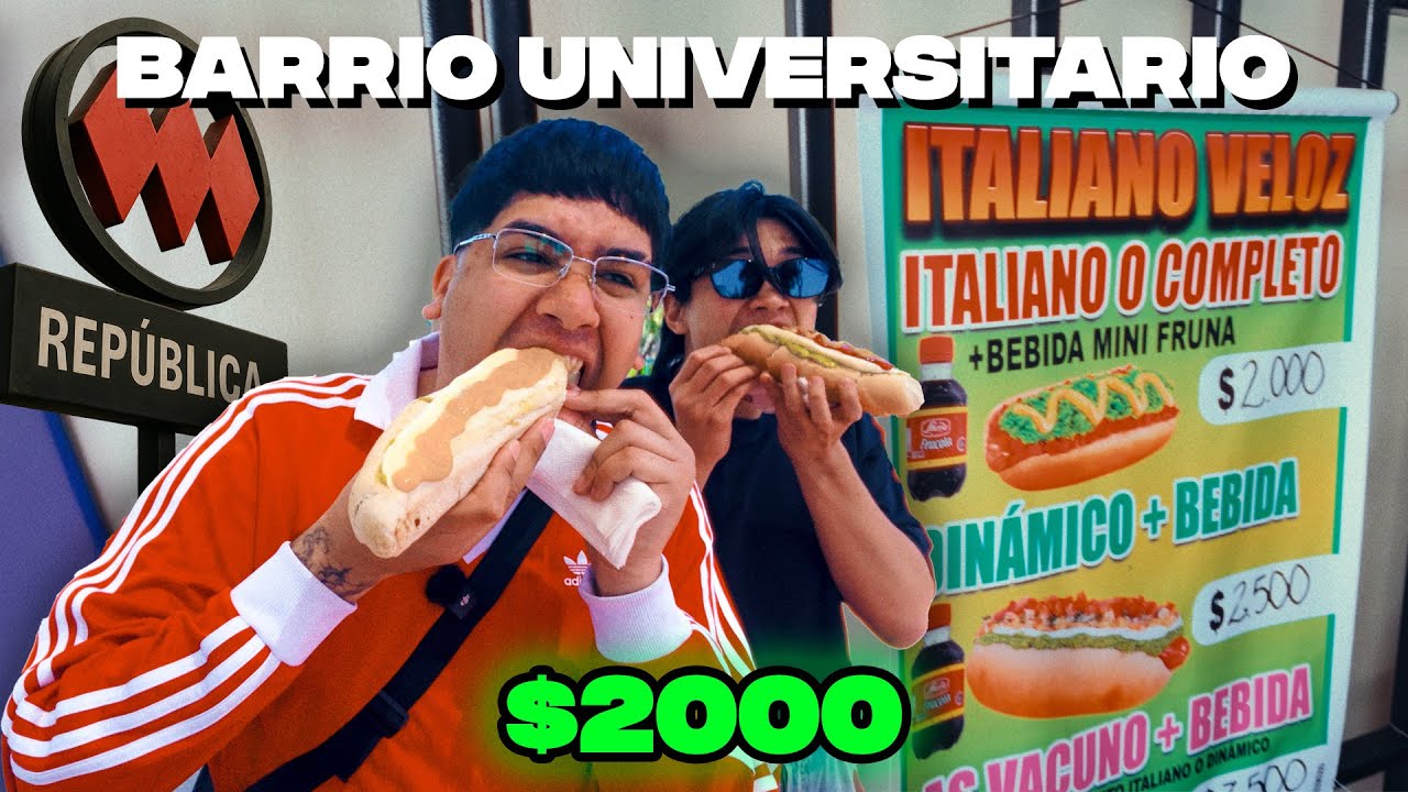 Que hacer en el BARRIO UNIVERSITARIO 🇨🇱 La comida mas BARATA de SANTIAGO