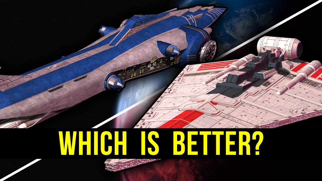 SUBJUGATOR Heavy Cruiser vs. PRAETOR Battlecruiser -- Empire at War Simulated Battles!