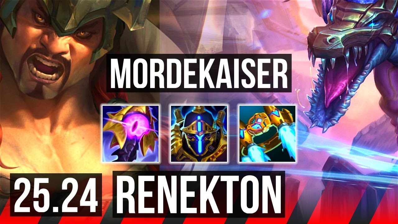 MORDEKAISER vs RENEKTON (TOP) | Good KDA: 8/1/7 | KR Grandmaster | 25.24