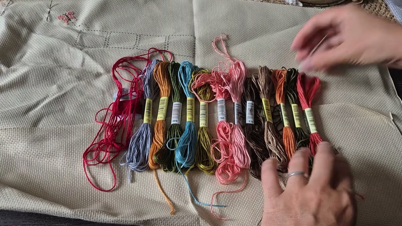 🥰 On commence un nouveau projet point de croix #broderie #stitching #crossstitch #pointdecroix