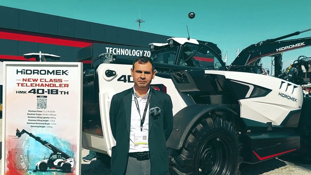 Telehandler ürün grubumuzun ilk üyesi HMK 40-18 TH #HİDROMEK #Bauma2025