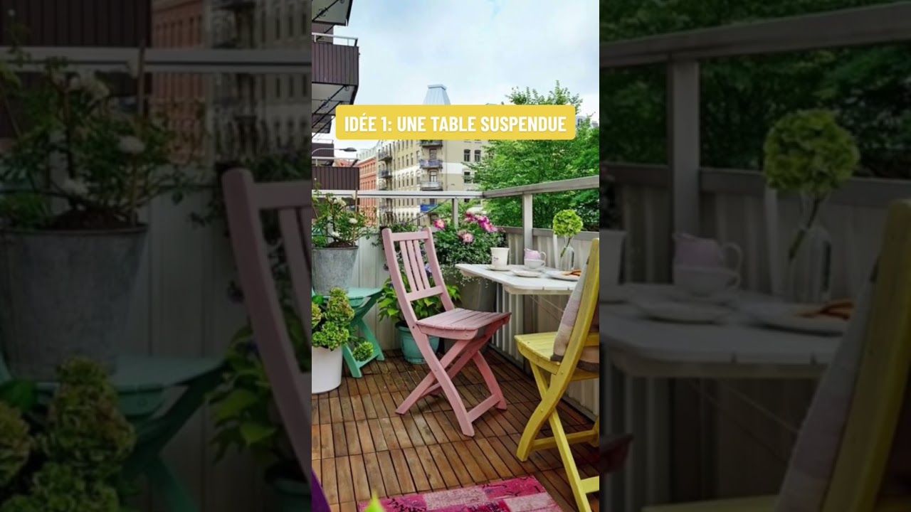 3 id&eacute;es pour am&eacute;nager un petit balcon ou une petite terrasse ☀️🏡