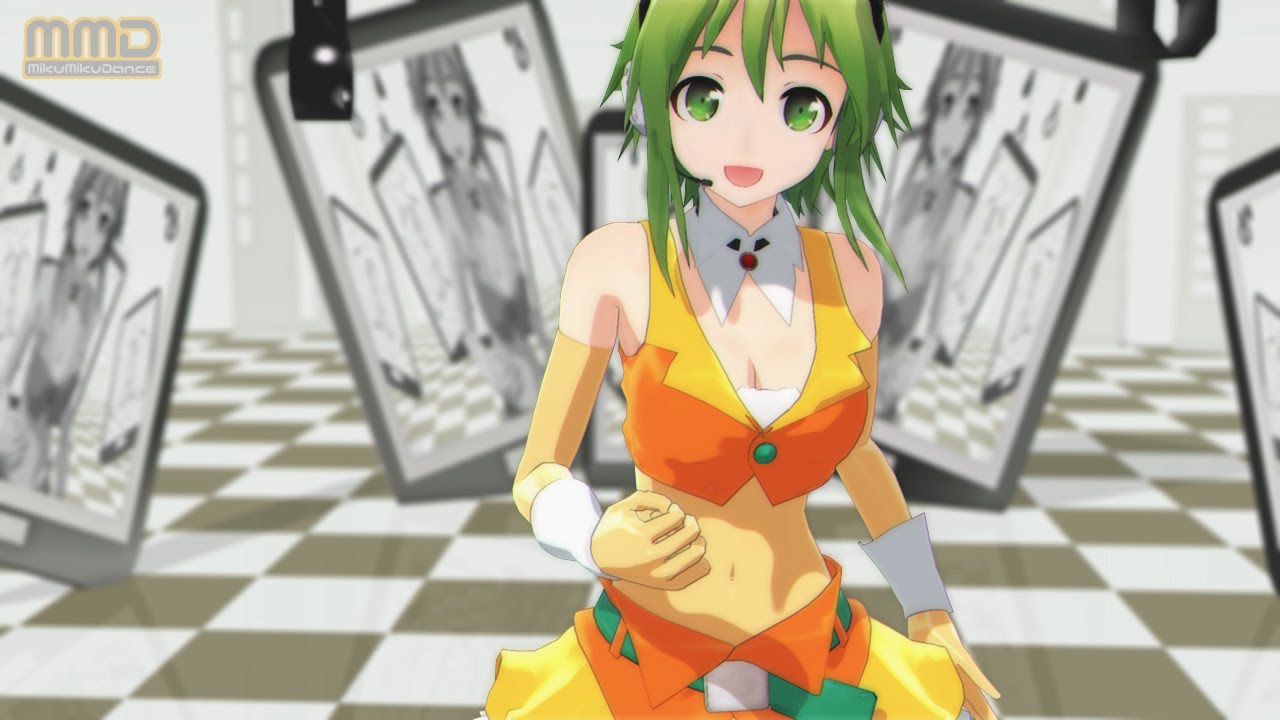 【Anime style GUMI】顔本耽溺ガール Kaobontandeki girl【MMD】