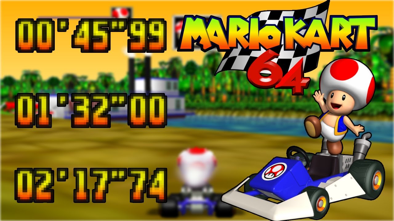 Mario Kart 64 - DK's Jungle Parkway Backwards 3 Lap in 2:17.74