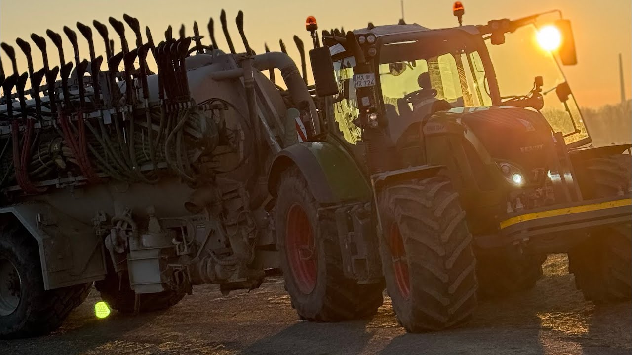 POV Gülle fahren bei Frost | Fendt 724 Vario + Bruns 20m³ Güllefass | Cabview