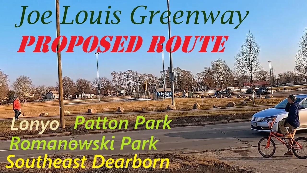 Joe Louis Greenway Route Through Southeast Dearborn. Lonyo. Dix. Patton Park. Industrial. Dearborn.
